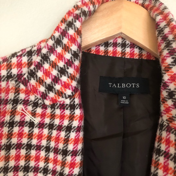 Talbots Colorful Houndstooth Blazer Size 10 - Picture 4 of 8